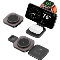 Caricabatterie Wireless Retea XO Design CX035 3in1, 15W, 1.67A, Nero — 3