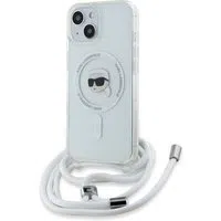 Custodia MagSafe per Apple iPhone 15, Karl Lagerfeld, IML Crossbody Karl's Head, Trasparente — 3