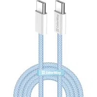 Cavo Dati e Ricarica USB-C - USB-C ColorWay CW-CBPDCC061, 60W, 1m, Blu — 3