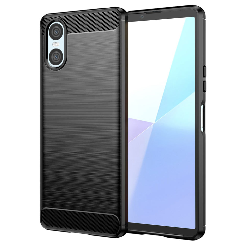 Techsuit Custodia per Sony Xperia 10 VI, Techsuit, Carbonio, Nera