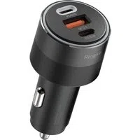 Caricabatterie Auto Ringke, 30W, 3A, 1 x USB-A - 2 x USB-C, Nero — 3