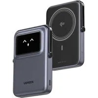 Batteria Esterna Wireless UGREEN PB764 Uno, 10000mAh, 20W, PD + FQI, 1 x QI - 1 x USB-C, Grigio — 3