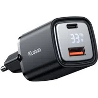 Caricabatterie Retea McDodo CH-1701 Graphite Display, 33W, 3A, 1 x USB-A - 1 x USB-C, Nero — 3