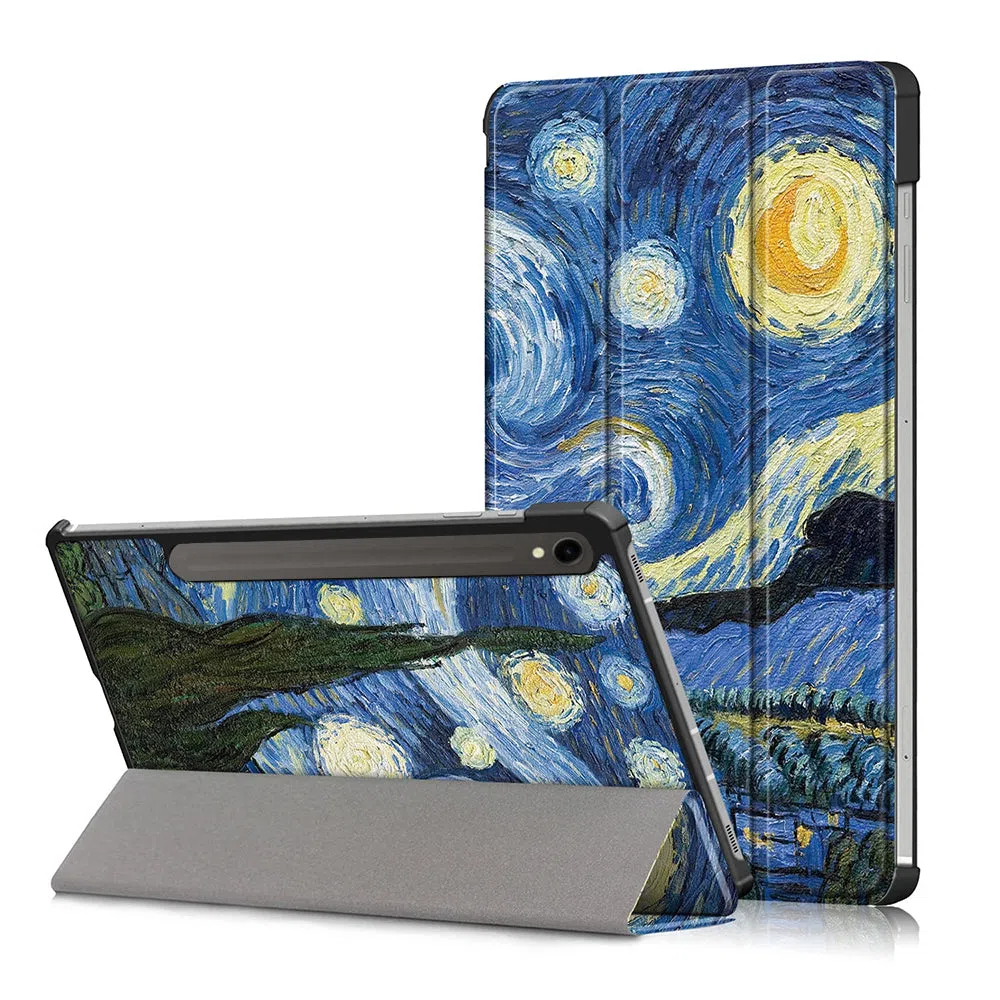 Custodia per Samsung Galaxy Tab S9 FE / Tab S9 / Tab S10 FE, Techsuit, FoldPro Starry Night, Multicolore — 2