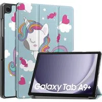 Custodia per Samsung Galaxy Tab A9+, Techsuit, FoldPro Unicorn, Multicolore — 3