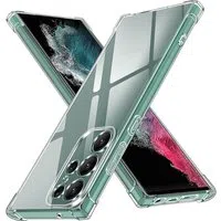 Custodia per Samsung Galaxy S22 Ultra 5G S908, Techsuit, Shockproof Clear, Trasparente — 3