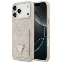 Custodia per Apple iPhone 17 Pro Max, Guess, 4G Double Card Triangle, Rosa — 3