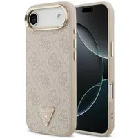 Custodia MagSafe per Apple iPhone 17 Air, Guess, Logo Triangolo 4G, Rosa Dorato — 3