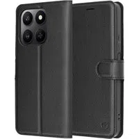 Custodia per Honor 400 Smart 4G / X7d 4G / 400 Smart 5G, Techsuit, Leather Folio, Nera — 3