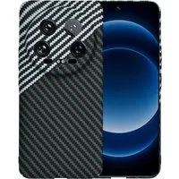 Custodia per Xiaomi 14 Ultra, Techsuit, Carbonite FiberShell, Nero Grigio — 3