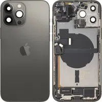 Copertura Batteria Apple iPhone 13 Pro Max, Con Scocca Centrale, Parti Complete, Nero (Graphite), Swap Premium — 3