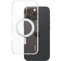 Custodia MagSafe per Apple iPhone 16 Pro Max, PanzerGlass, con Supporto Kickstand, Trasparente Argentata — 3