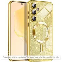 Custodia MagSafe per Apple iPhone 17 Air, Techsuit, Luxury Glitter, Dorata — 3