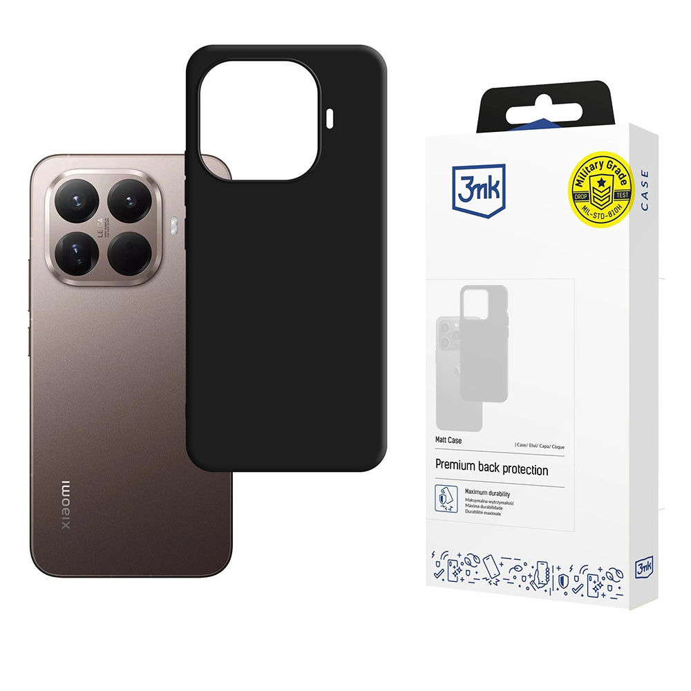 3MK Custodia per Xiaomi 15T Pro, 3MK, Nera Opaca