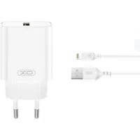 Caricabatterie da Rete con Cavo Lightning XO Design CE33, 18W, 3A, 1 x USB-A, Bianco — 3
