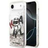 Custodia MagSafe per Apple iPhone 17 Air, Karl Lagerfeld, Liquid Glitter Choupette Logo, Trasparente — 3