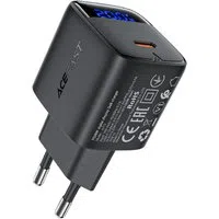 Caricabatterie Retea Acefast A113 Display, 20W, 3A, 1 x USB-C, Nero — 3
