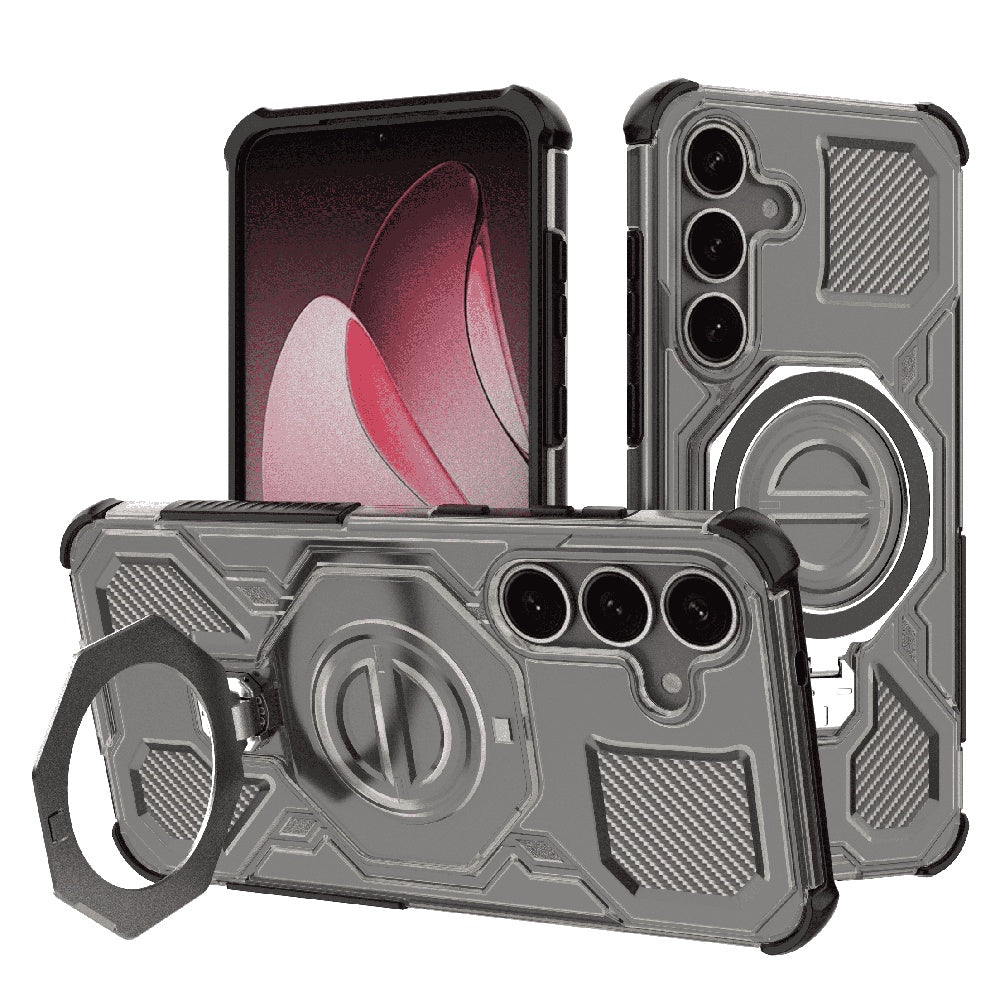 Techsuit Custodia per Samsung Galaxy S25 S931, Techsuit, Carbon Shield Pro, Fumo