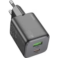 Caricabatterie Rete HOCO N41, 20W, 3A, 1 x USB-A - 1 x USB-C, Nero — 3