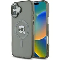Custodia MagSafe per Apple iPhone 16 Plus, Karl Lagerfeld, IML Karl's Head, Nera — 3