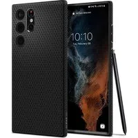 Custodia per Samsung Galaxy S22 Ultra 5G S908, Spigen, Liquid Air Matte, Nero ACS03915 — 3