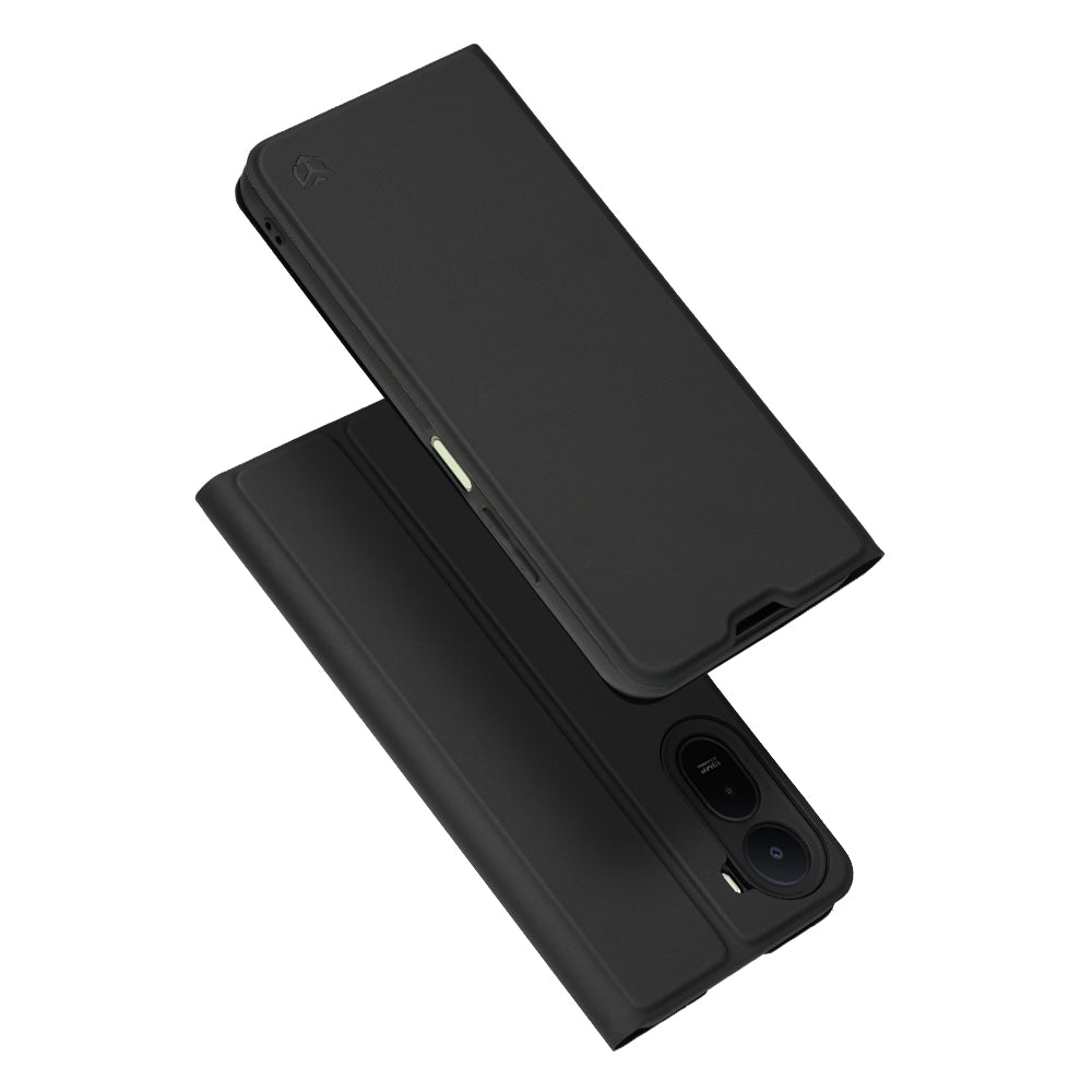 Custodia per Xiaomi Redmi A7 Pro 4G, Techsuit, Magskin Book, Nera