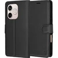 Custodia per Honor 600 Lite, Techsuit, Leather Folio, Nera — 3