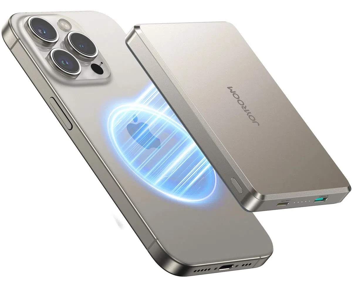 Batteria Esterna Wireless Joyroom JR-PBM08 Pro, 10000mAh, 22.5W, PD + FQI, 1 x QI - 2 x USB-C, Beige — 2