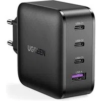 Caricabatterie di rete UGREEN CD104, 65W, 3A, 1 x USB-A - 3 x USB-C, nero — 3