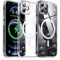 Custodia MagSafe per Apple iPhone 12 Pro Max, Techsuit, SparkleSkin, Trasparente — 3