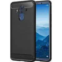 Custodia per Huawei Mate 10 Pro, Techsuit, Carbonio, Nera — 3