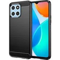 Custodia per Honor 70 Lite / X6 / X8 5G, Techsuit, Carbonio, Nera — 3