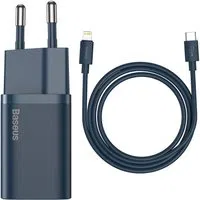 Caricabatterie di rete Baseus Super Si con cavo Lightning, 20W, 3A, 1 x USB-C, blu TZCCSUP-B03 — 3