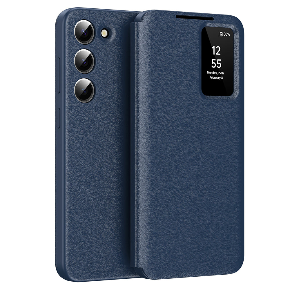 Techsuit Custodia per Samsung Galaxy S23+ S916, Techsuit, SmartView, Blu