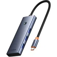 Hub USB-C Baseus UltraJoy, 3 x USB-A 3.0 - 1 x USB-C - 1 x HDMI - 1 x SD - 1 x microSD, Grigio B00052803811-00 — 3