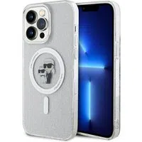 Custodia MagSafe per Apple iPhone 15 Pro Max, Karl Lagerfeld, Glitter Karl & Choupette, Trasparente — 3