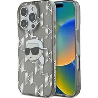 Custodia per Apple iPhone 16 Pro Max, Karl Lagerfeld, IML Luxury Electroplated Karl's Head, Nera — 3