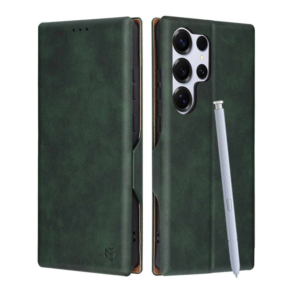 Techsuit Custodia per Samsung Galaxy S25 Ultra S938, Techsuit, Safe Wallet Plus, Verde