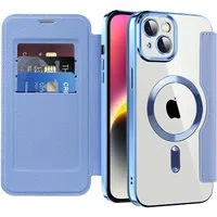 Custodia MagSafe per Apple iPhone 14, Techsuit, SmartMag Book, Blu — 3