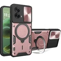 Custodia per Motorola Moto G35, Techsuit, CamGuard Pro, Rosa Dorato — 3