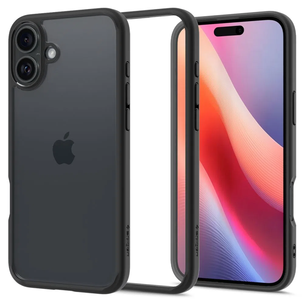 Custodia per Apple iPhone 16 Plus, Spigen, Ultra Hybrid, Nero Opaco ACS08072 — 2