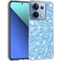 Custodia per Xiaomi Redmi Note 13 4G, Techsuit, Sparkly Glitter, Blu — 3