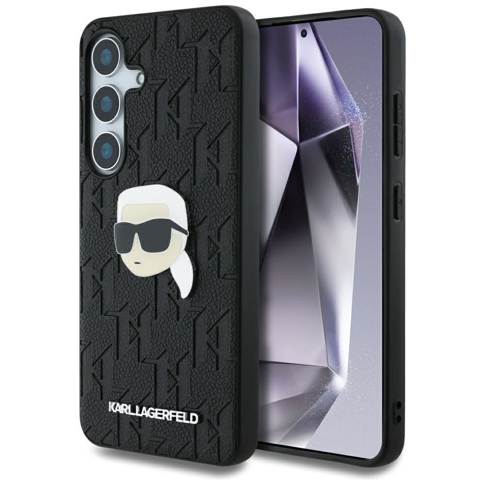 Karl Lagerfeld Custodia per Samsung Galaxy S25 S931, Karl Lagerfeld, Monogram Karl's Head, Nera