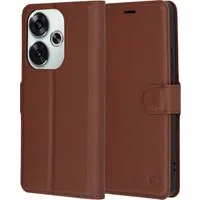 Custodia per Xiaomi Poco F6, Techsuit, Leather Folio, Marrone — 3