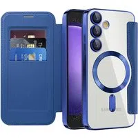 Custodia MagSafe per Samsung Galaxy S23 FE S711, Techsuit, SmartMag Book, Blu — 3