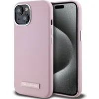 Custodia MagSafe per Apple iPhone 15, Karl Lagerfeld, FW Metal Plate, Rosa — 3
