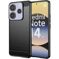 Custodia per Xiaomi Redmi Note 14 5G, Techsuit, Carbonio, Nera — 3