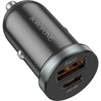 Caricabatterie da auto Borofone BZ22 Scenery, 30W, 3A, 1 x USB-A - 1 x USB-C, nero — 3