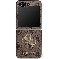 Custodia per Samsung Galaxy Z Flip7 F766, Guess, 4G Metal Logo, Marrone — 3