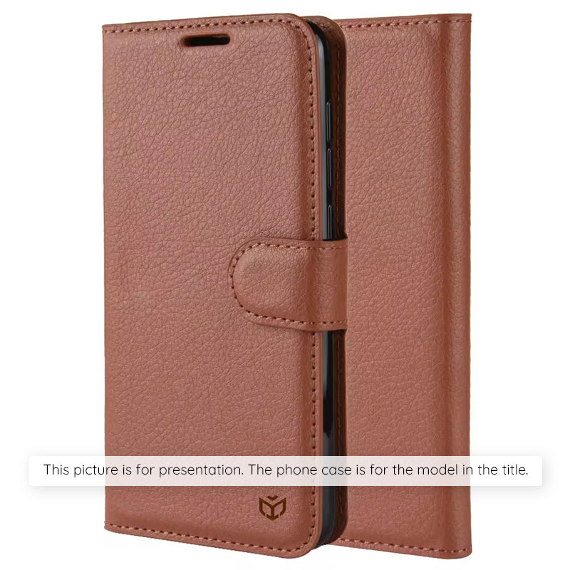 Techsuit Custodia per Samsung Galaxy S26 Ultra S948, Techsuit, Leather Folio, Marrone